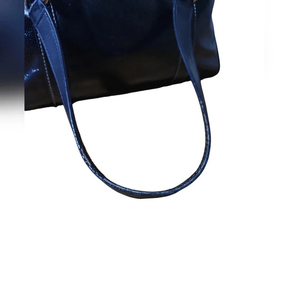 Coach Gallery F12839 Black Patent Leather Shoulder Tote – Turnlock Side Pockets - Picture 15 of 16